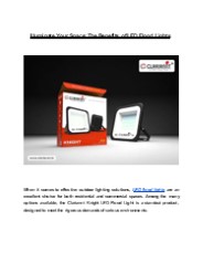 Illuminate Your Space: The Benefits of LED Flood Lights