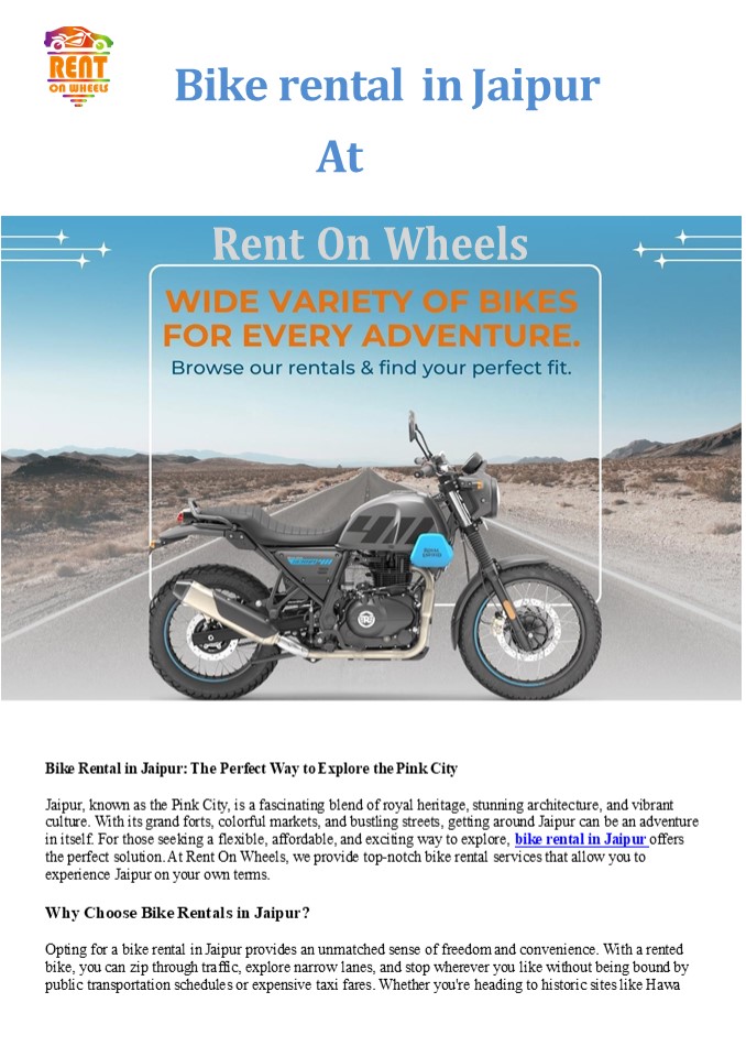 Bike rental in Jaipur (1)