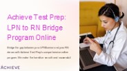 Achieve Test Prep: LPN to RN Bridge Program Online