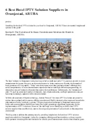 6 Best Hotel IPTV Solution Suppliers in Oranjestad, ARUBA