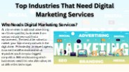 Top Industries That Need Digital Marketing Services