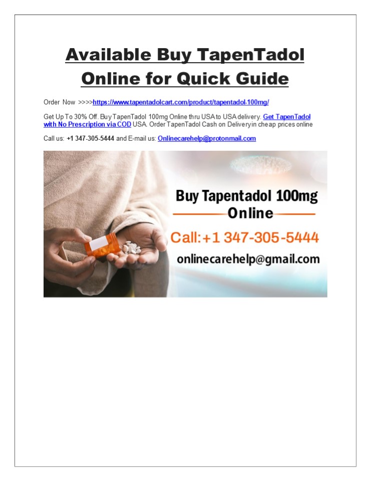 Available Buy TapenTadol Online for Quick Guide