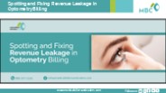 Spotting and Fixing Revenue Leakage in Optometry Billing