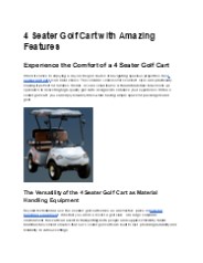 4 Seater Golf Cart with Amazing Features