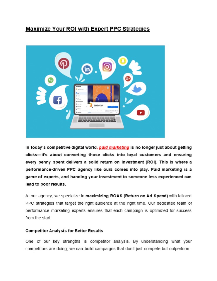 Maximize Your ROI with Expert PPC Strategies