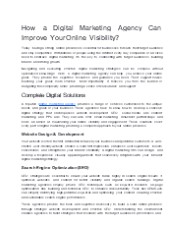 How a Digital Marketing Agency Can Improve Your Online Visibility?