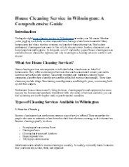 House Cleaning Service in Wilmington: A Comprehensive Guide