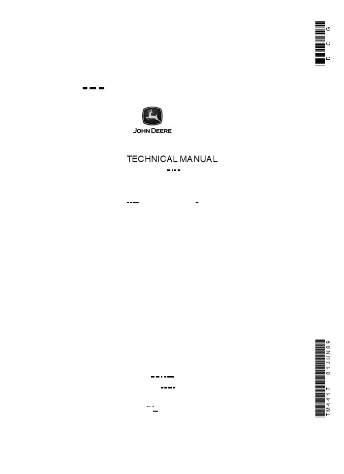 John Deere 4425 Combine Service Repair Manual Instant Download