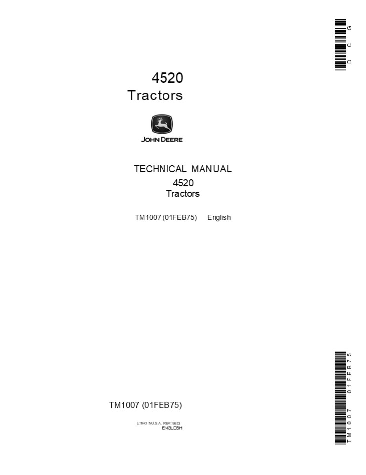 JOHN DEERE 4520 TRACTOR Service Repair Manual Instant Download (1)
