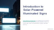 Solar Powered Internally Lite Signs