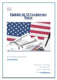 Eligibility for US Visa Interview Waiver