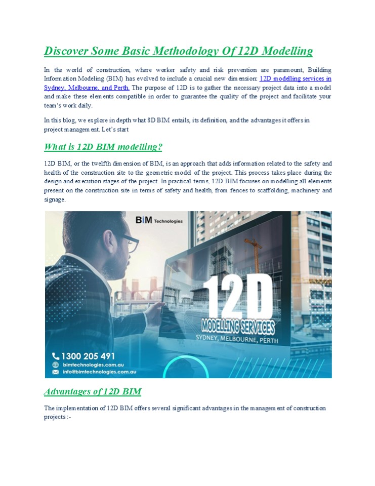 Discover Some Basic Methodology Of 12D Modelling