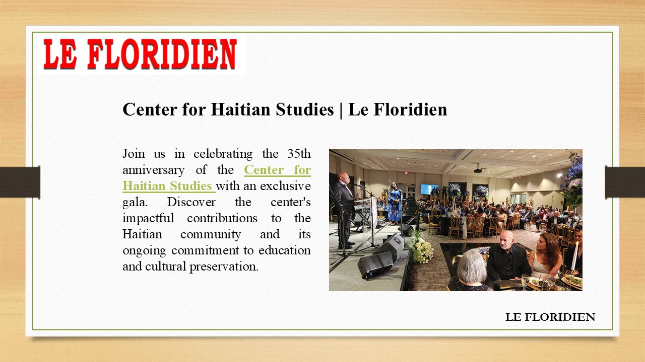Center for Haitian Studies | Le Floridien (2)