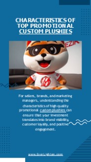 Characteristics of Top Promotional Custom Plushies