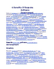 6 Benefits Of Bespoke Software Development
