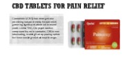 Right CBD Tablets for Your Pain