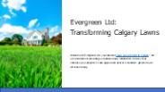 Lawn Fertilizing Services in Calgary - Evergreen Ltd