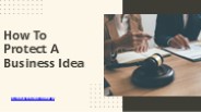 How To Protect A Business Idea