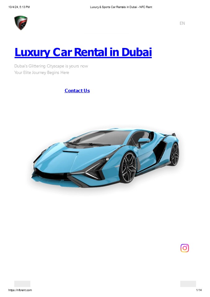 NFC Rent - Luxury Car Rental in Dubai