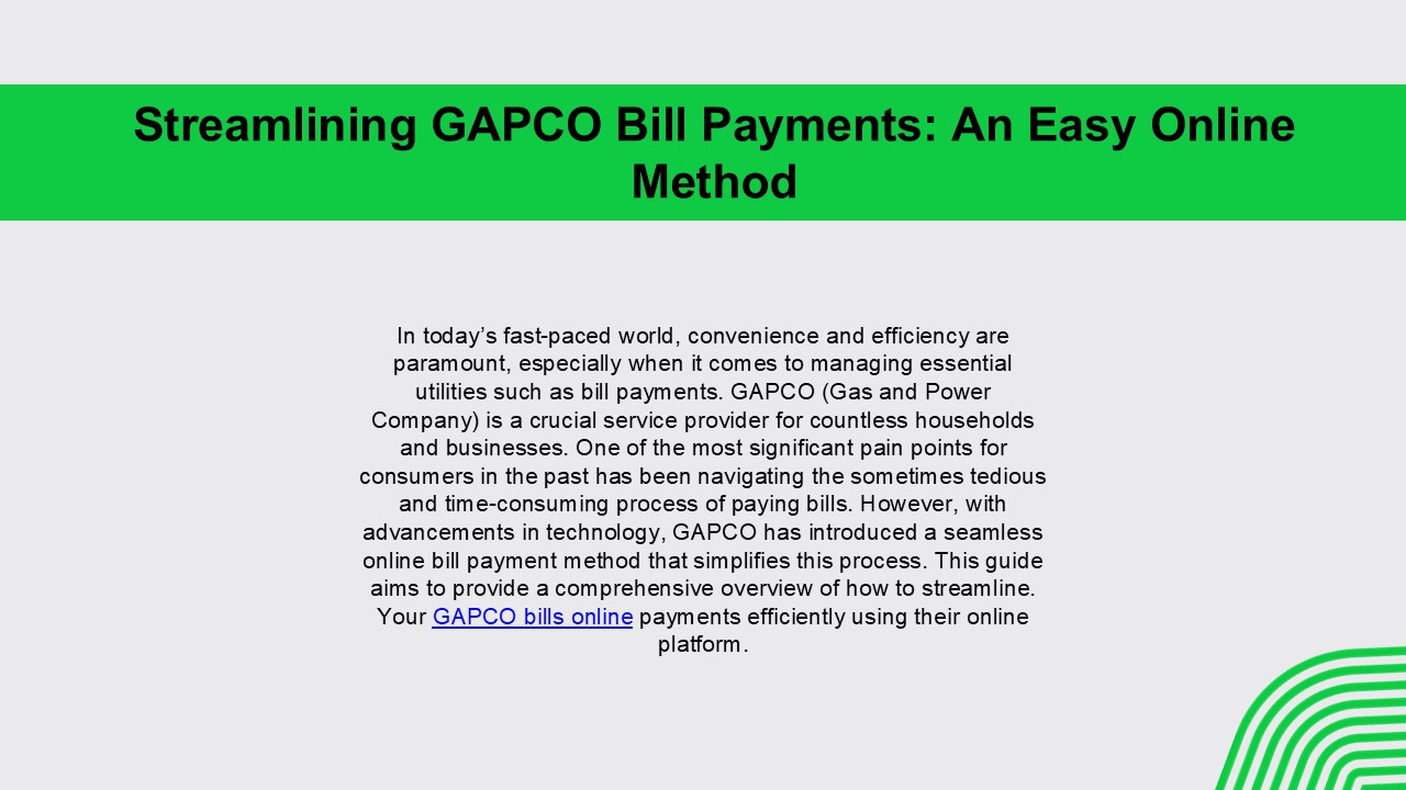 Streamlining GAPCO Bill Payments: An Easy Online Method