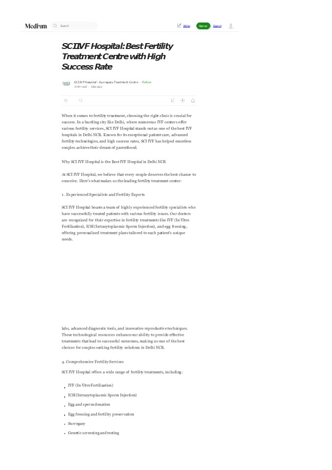 SCI IVF Hospital: Best Fertility Treatment Centre with High Success Rate