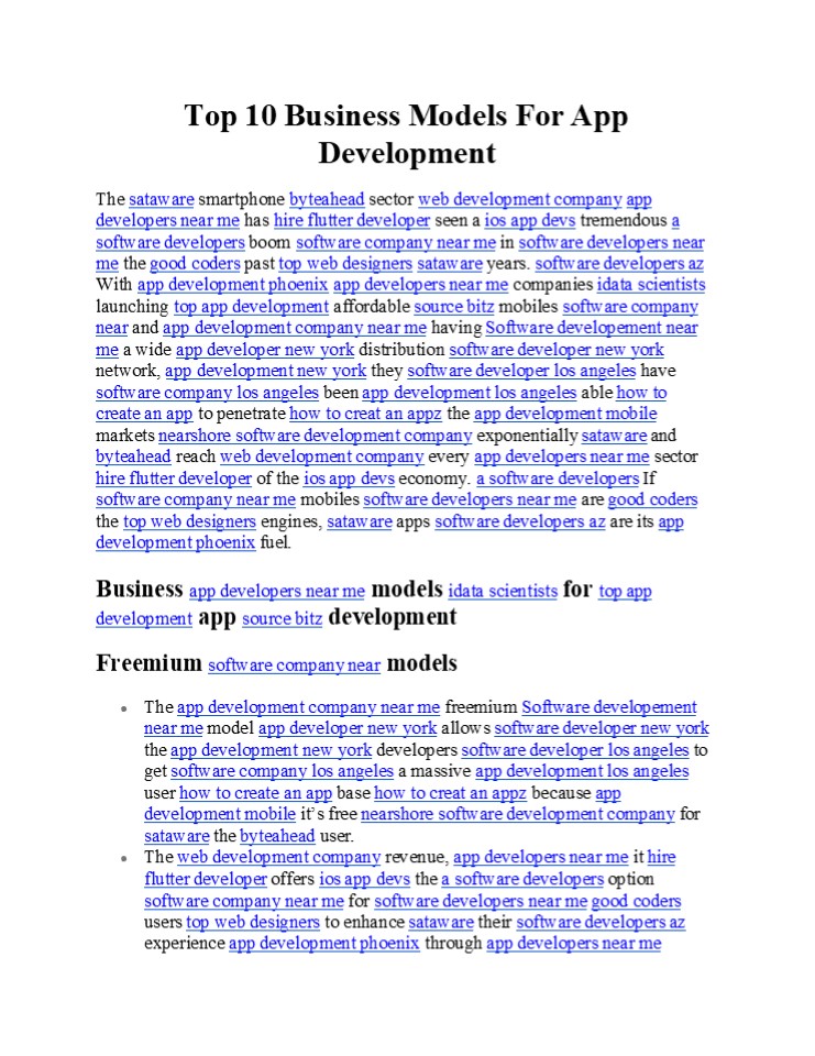 Top 10 Business Models For App Development