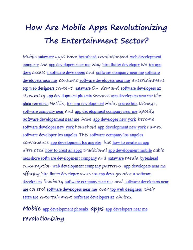 How Are Mobile Apps Revolutionizing The Entertainment Sector?