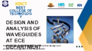 Invited talk on Design and Analysis of Waveguides at ECE Department