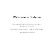 Codener | Software Development Company Introduction