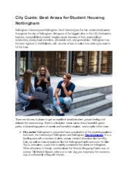Best Areas for Student Housing Nottingham