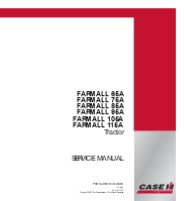 CAE IH FARMALL 105A Tractor Service Repair Manual Instant Download