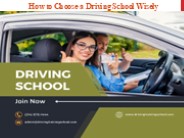 How to Choose a Driving School Wisely
