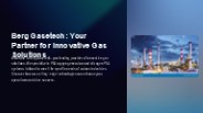 Berg Gasetech : Your Partner for Innovative Gas Solutions