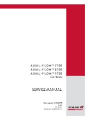 CASE IH AXIAL-FLOW 9120 Combine Service Repair Manual Instant Download