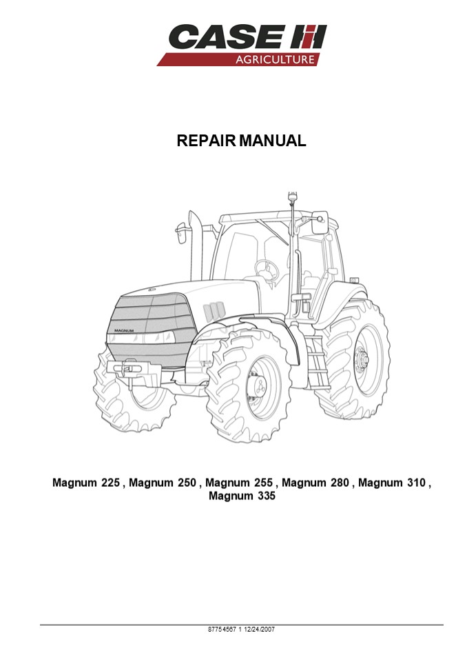 PPT CASE IH Magnum 225 Tractor Service Repair Manual Instant Download