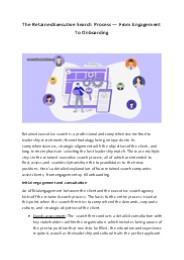 The Retained Executive Search Process — From Engagement To Onboarding