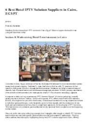 6 Best Hotel IPTV Solution Suppliers in Cairo, EGYPT