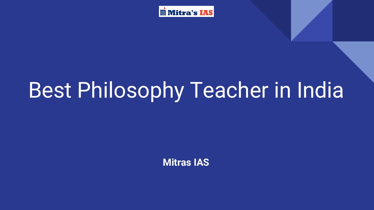 Best Philosophy Teacher in India (1)