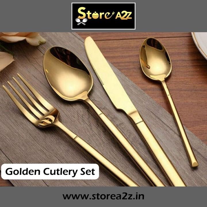 Discover Timeless Elegance with Our Golden Cutlery Set