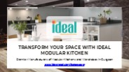 Transform Your Space with Ideal Modular Kitchen