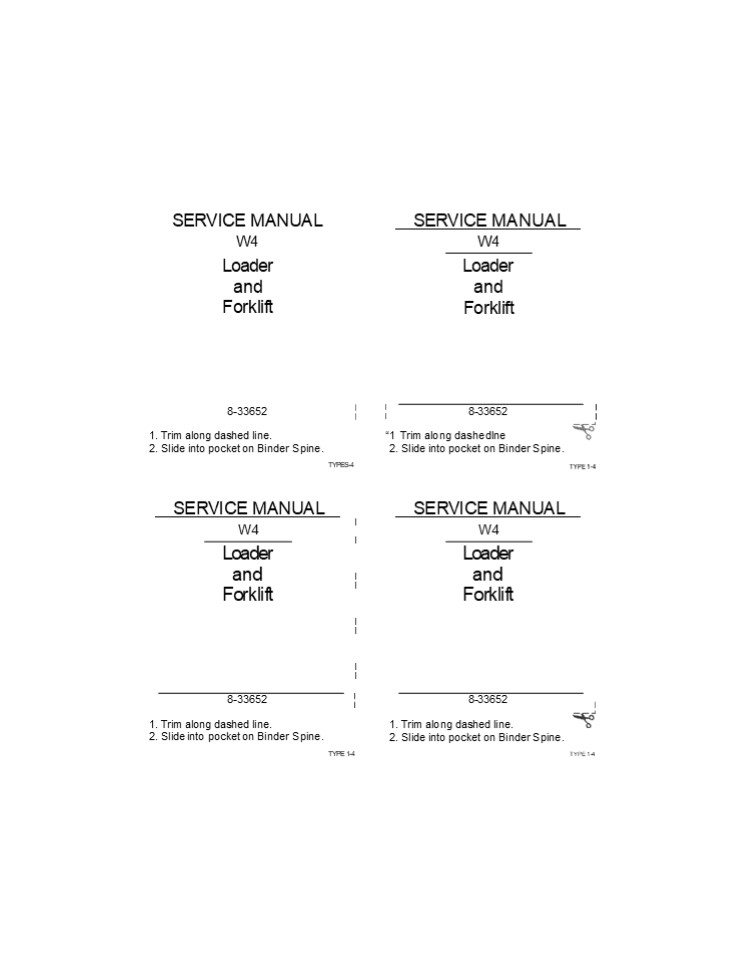 CASE W4 Loader and Forklift Service Repair Manual Instant Download