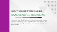 Sandblasted Signs in Tampa - Amazing Signs