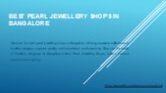 Best Pearl Jewellery Shops in Bangalore
