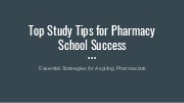 Top Study Tips for Pharmacy School Success