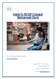 Guide To RCMP Criminal Background Check