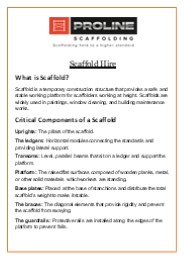 PROLINE SCAFFOLDING: Scaffold Hire Services