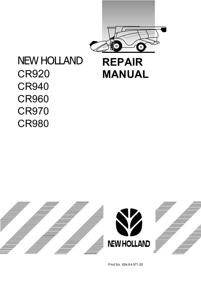New Holland CR960 Combine Harvesters Service Repair Manual Instant Download