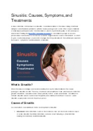 Sinusitis: Causes, Symptoms, and Treatments
