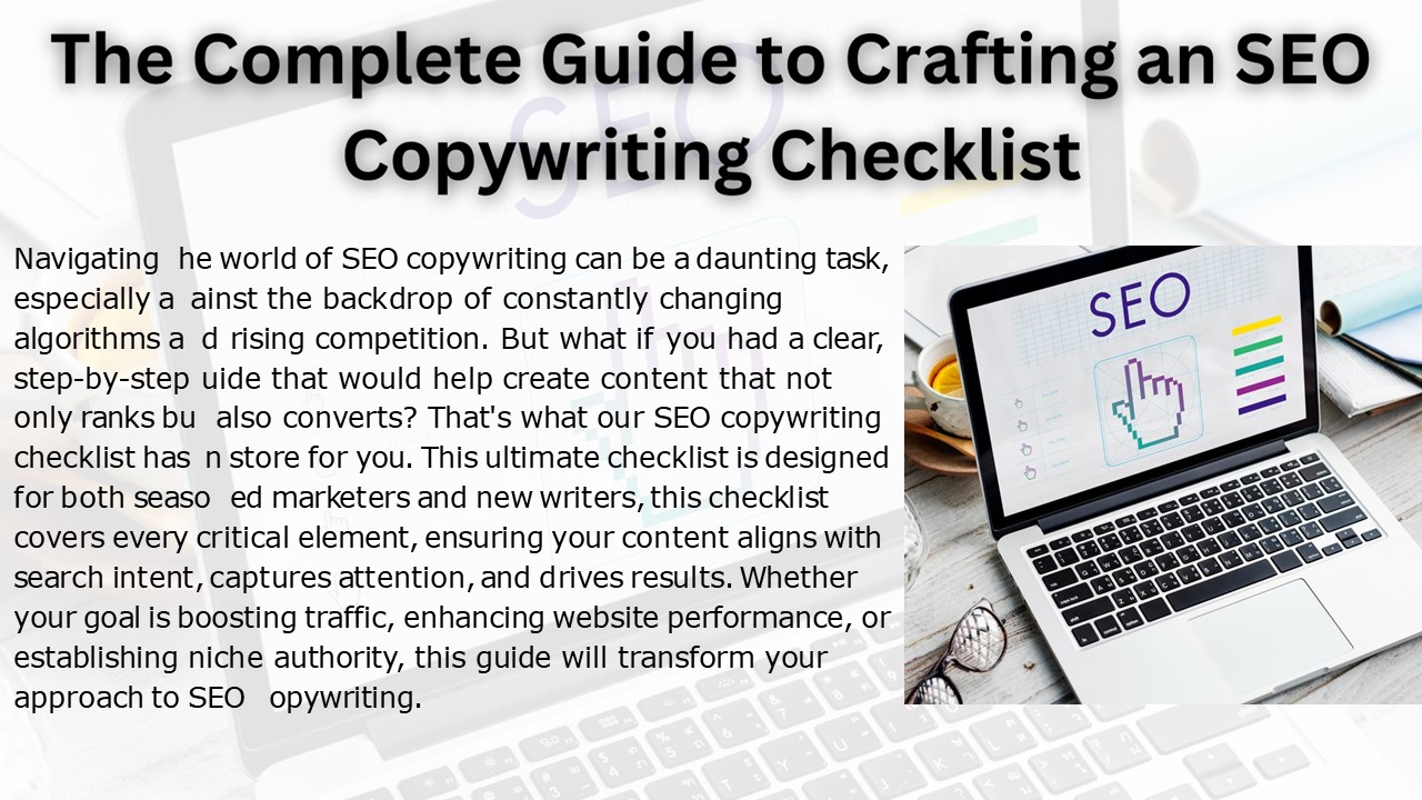 The Complete Guide to Crafting an SEO Copywriting Checklist