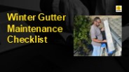 Winter Gutter Maintenance Checklist